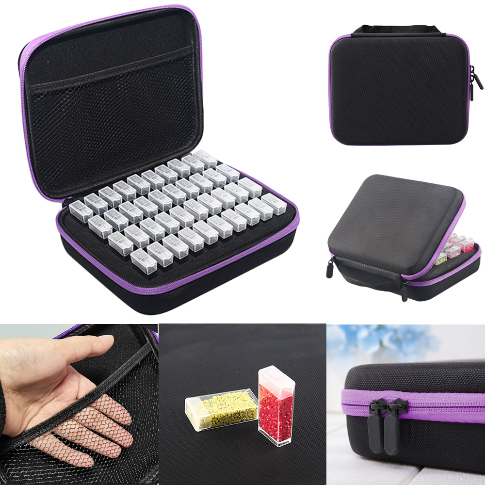 40 Slots Square Diy Diamond Picture Diamond Storage Bag - Temu