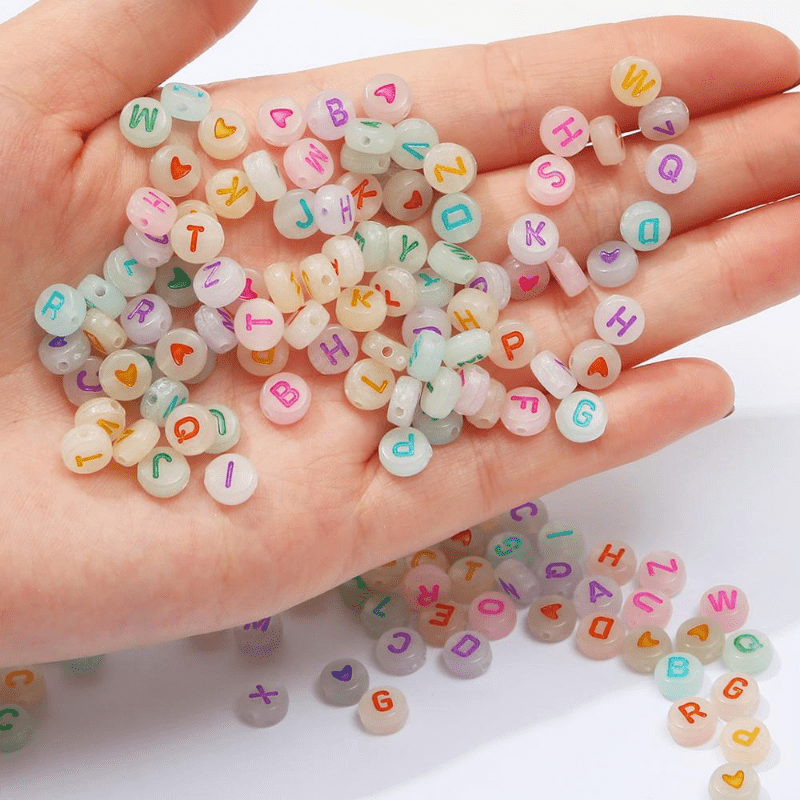 A z Sorted Acrylic Letter Spacer Beads Bulk Fashion For Diy - Temu