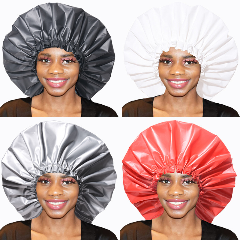 Bonnet de douche de luxe pour femme - Bonnet de douche imperméable et  réutilisable pour cheveux longs (Floral) 