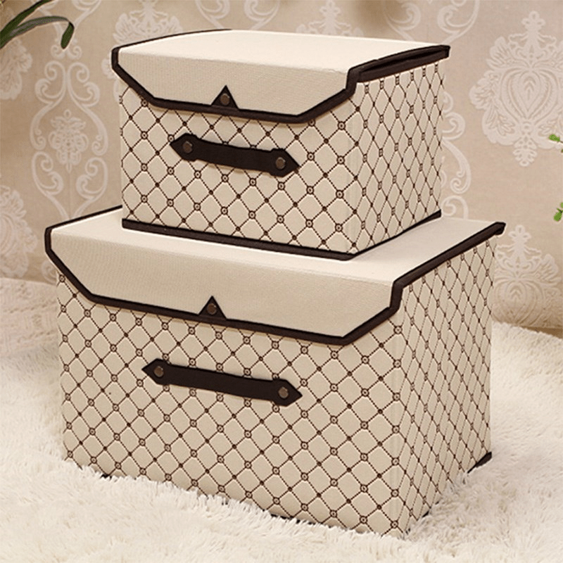 Collapsible Fabric Storage Boxes With Lids Large Decorative