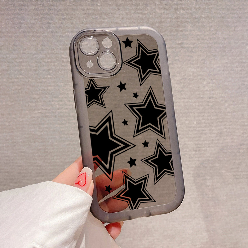 

Stars Graphic Pattern Phone Case For Iphone 14, 13, 12, 11 Pro Max, Xs Max, X, Xr, 8, 7, 6, 6s Mini, Plus, Grey, Gift For Birthday, Girlfriend, Boyfriend, Friend Or Yourself