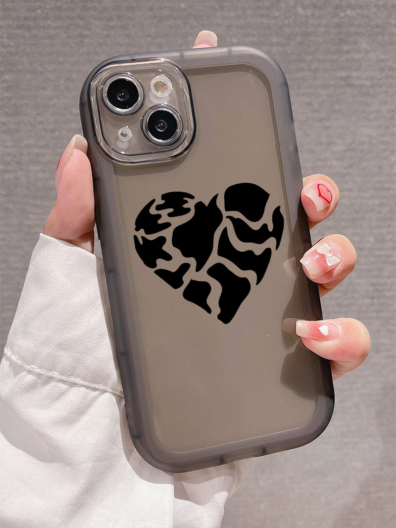 Funda Para iPhone 11 De Silicona De Corazon - Gris