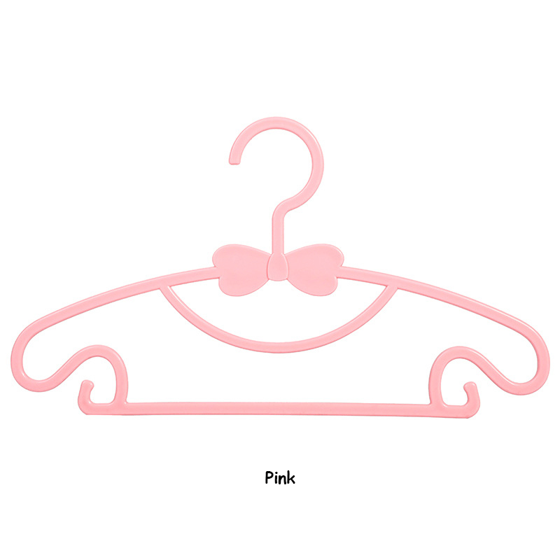 1Pcs Portable Kids Clothes Hanger Plastic Household Baby Coat Rack  Thickened Bow Coat Hanger Clothing Organizer