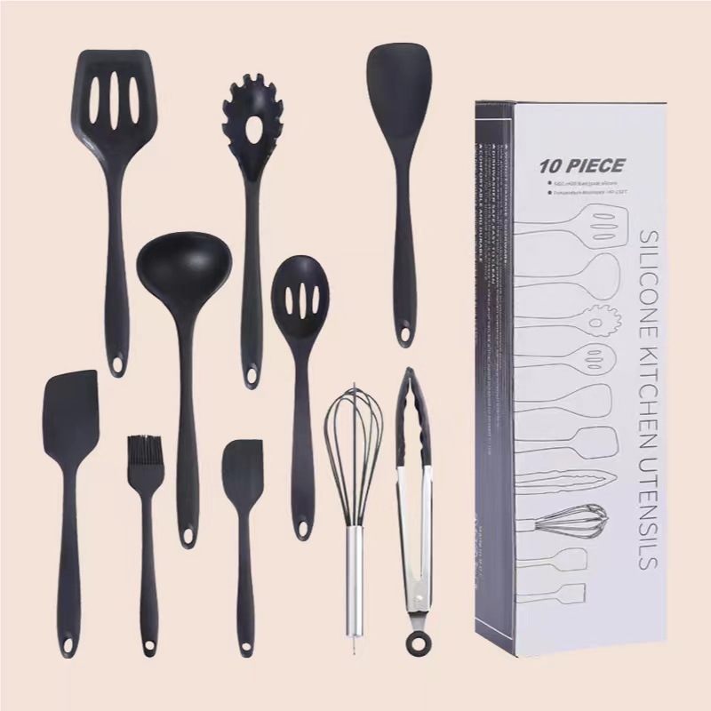 Silicone Kitchenware Set 10 Piece Non-stick Cookware Set Kitchen Tools