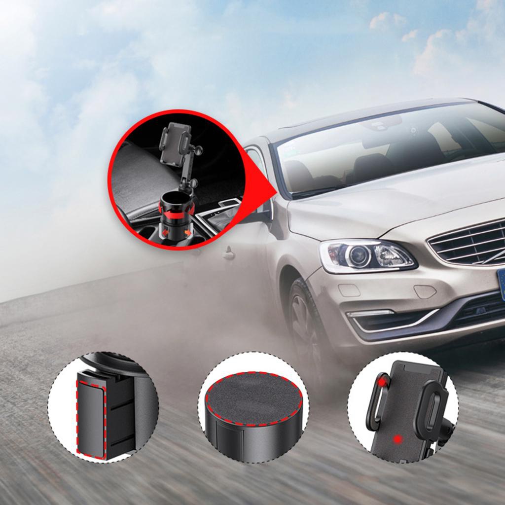 Universal Car Mount Phone Holder 2 in 1 Stand & Bottle Cradle