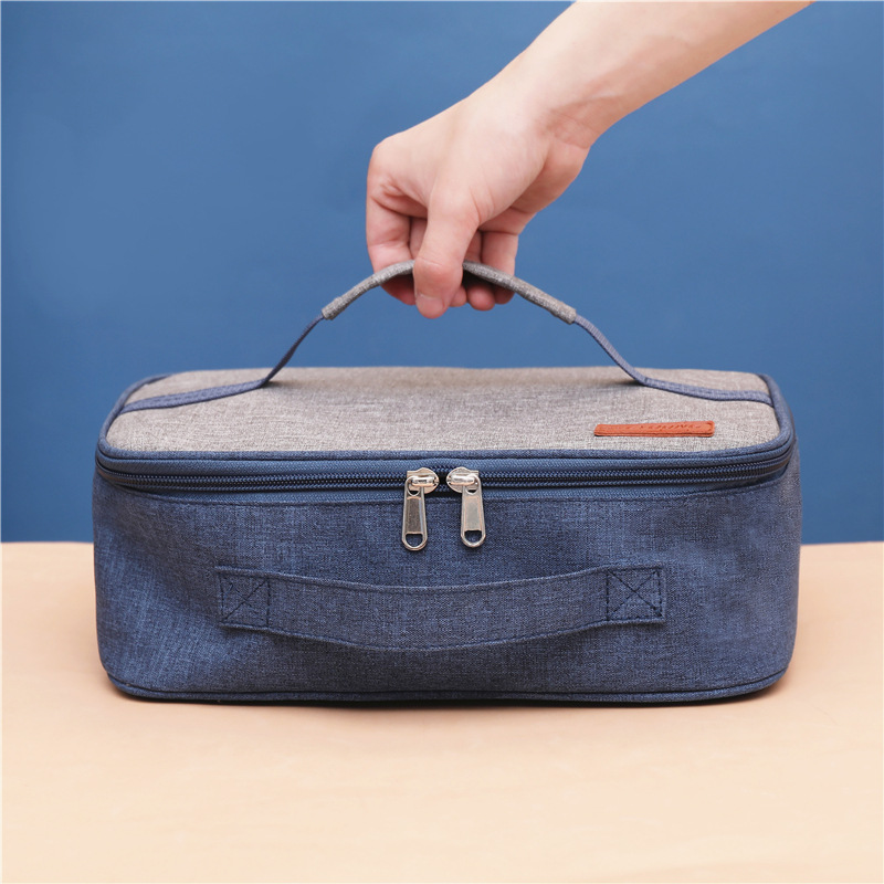 Square Lunch Box Bag Portable Thermal Bento Box Bag - Temu