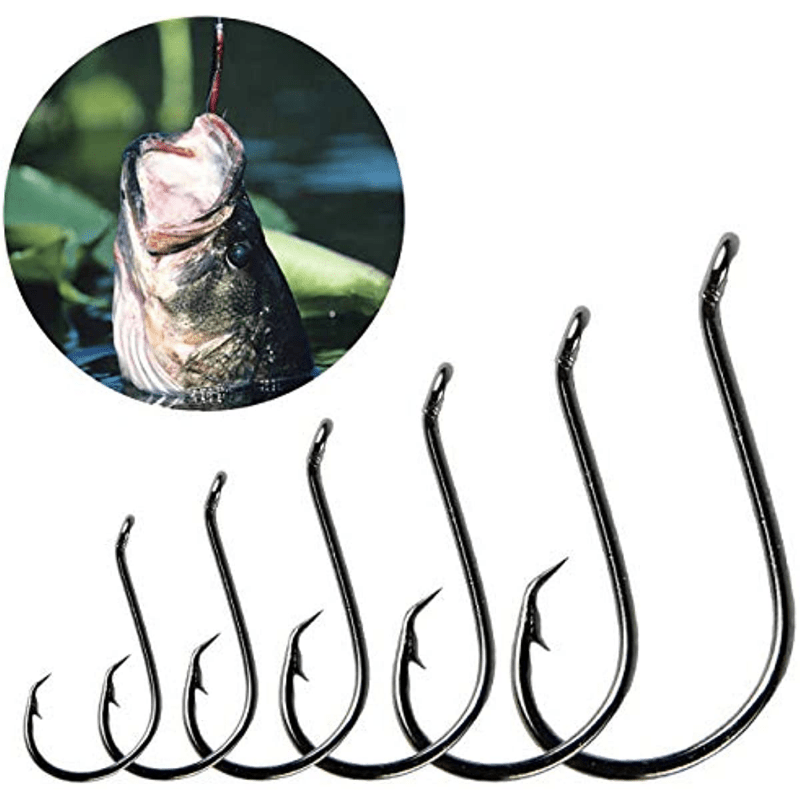 High Carbon Fishing Hooks Carp Catfish Iseama Eye 50358 1/0 - Temu