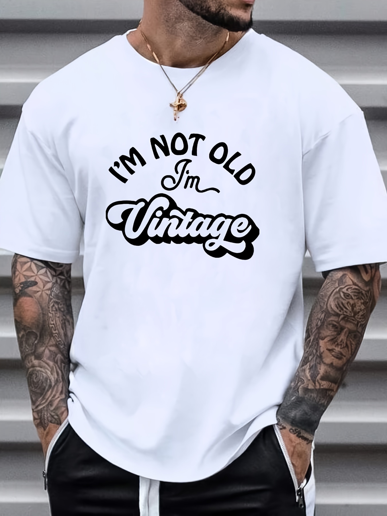 Vintage Men's T-Shirt - White - M