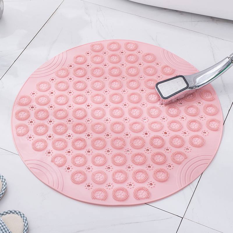 55cm Non-slip Round Bathroom Mat Safety Shower Bath Mat Plastic