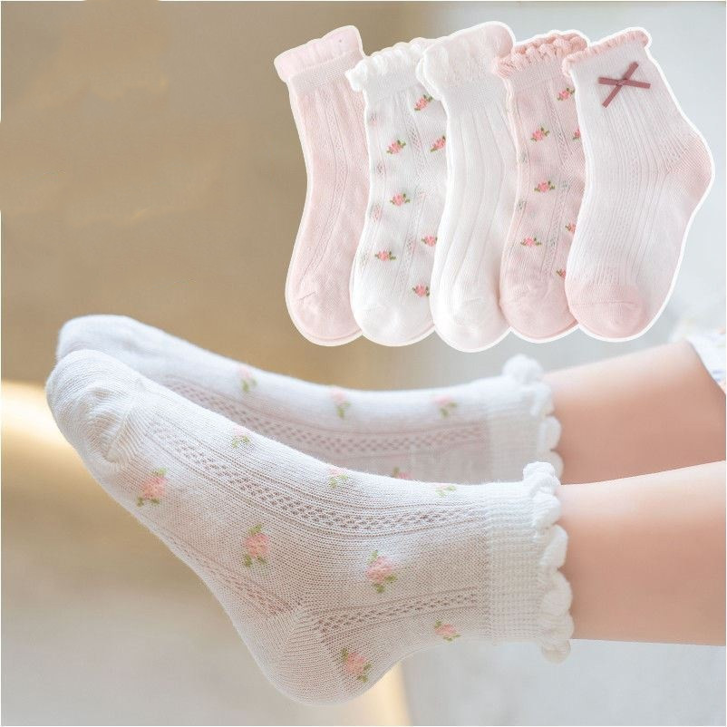 5 Paire/Lot Chaussettes Enfants Fille Bébé Infantile Mignon - Temu France