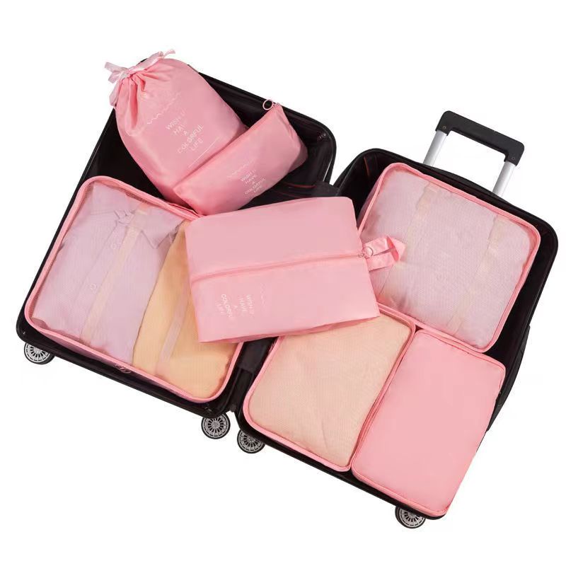 Bolsas Organizadoras De Maletas Para Viaje, Impermeable Color Rosa