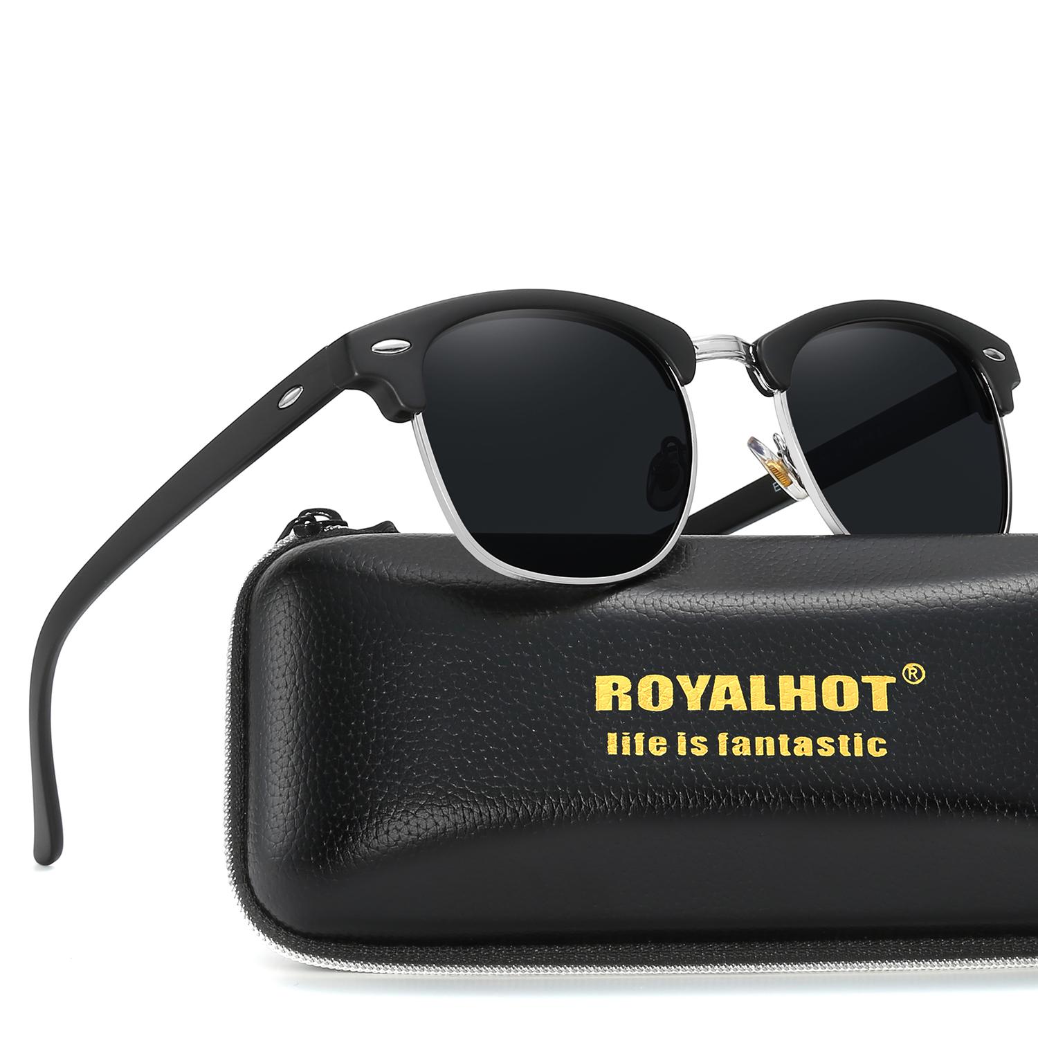 Classic Trendy Retro Eyebrow Design Polarized Sunglasses For Men