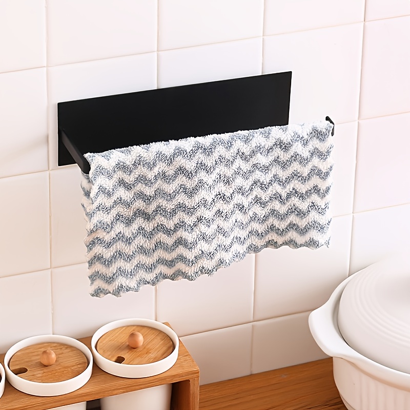 1pc Kitchen Paper Towel Holder, Cabinet Hanging Storage Rack For Paper  Towels, Cling Film And Dish Towels (No Drilling Required)