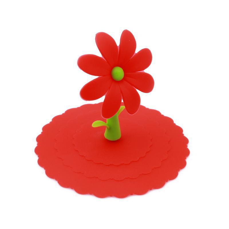 Silicone Cup Lids Sunflower Shaped Cup Covers Airtight Dust - Temu