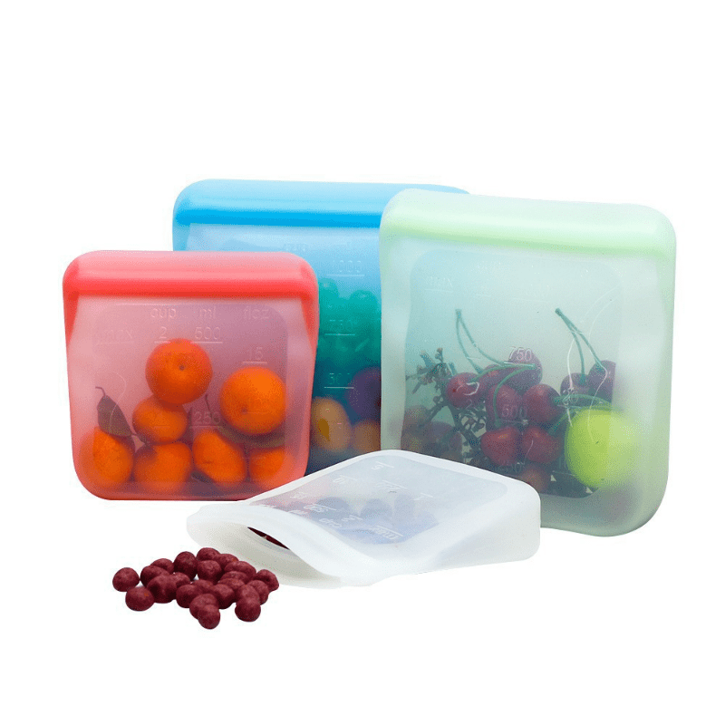 Reusable Silicone Food Storage Bags - Perfect For Nut, Grain, Vegetable,  Fruit & Snack Storage - Kitchen & Travel Organization - Temu