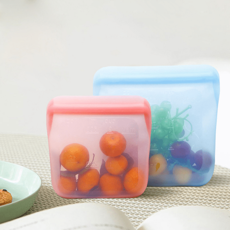 Silicone Food Storage Containers -with BPA Free Airtight Plastic