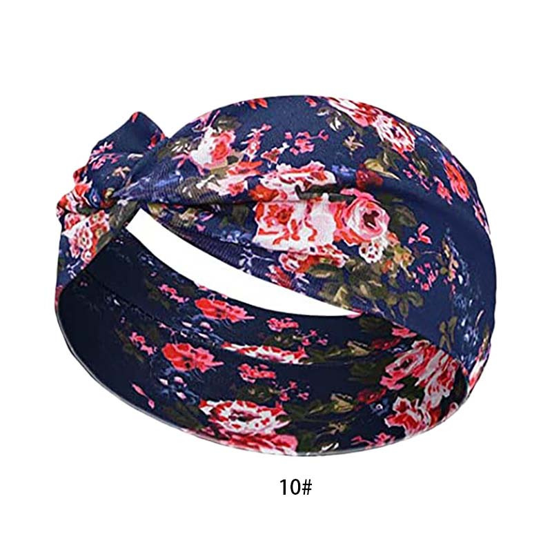 Boho Knotted Headband Floral Vintage Head Wrap