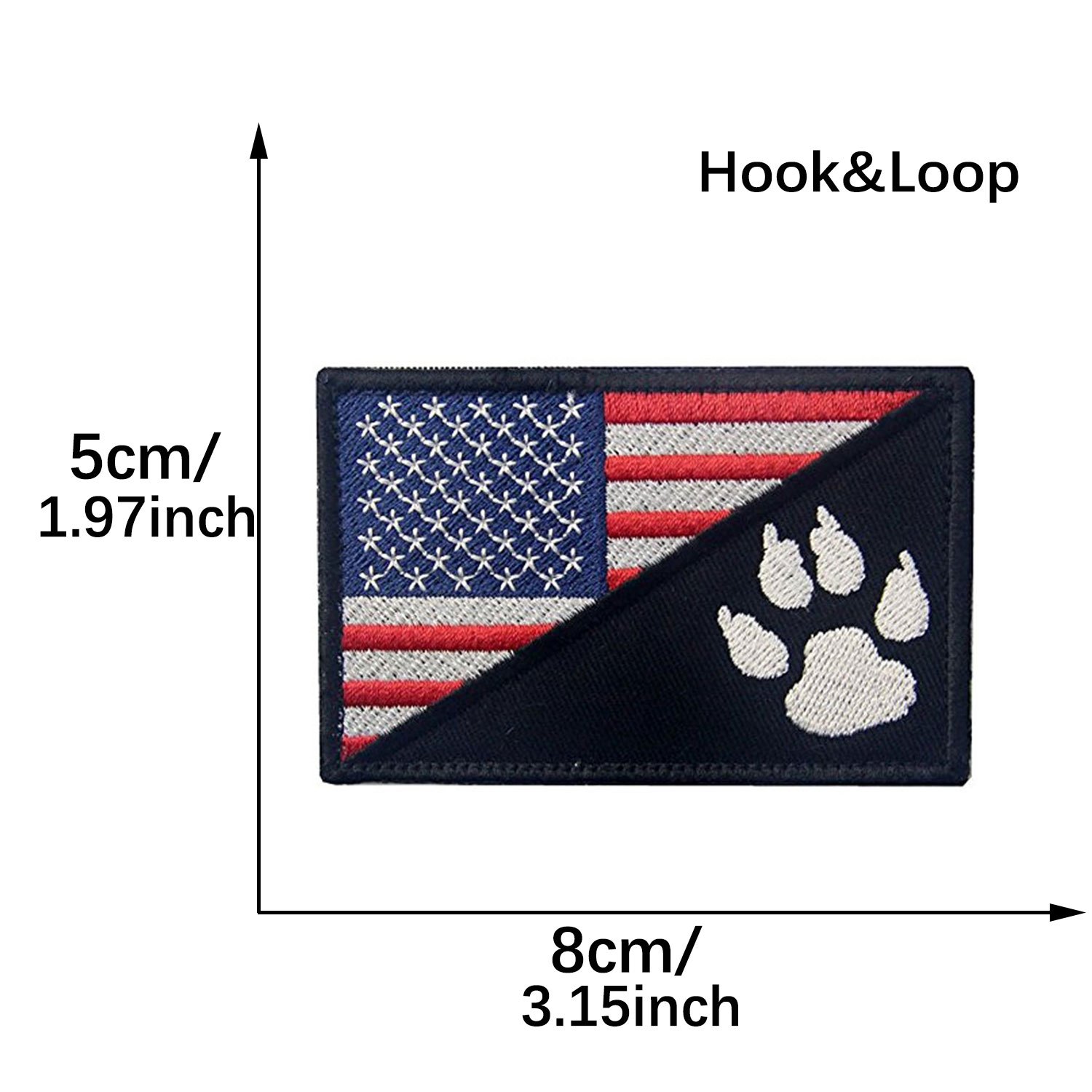 Tactical Patch Us Flag With Tracker Paw Milltary Embroidered - Temu