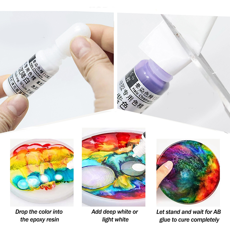 20 Colors Alcohol Ink Diffusion UV Resin Pigment Kit Liquid DIY