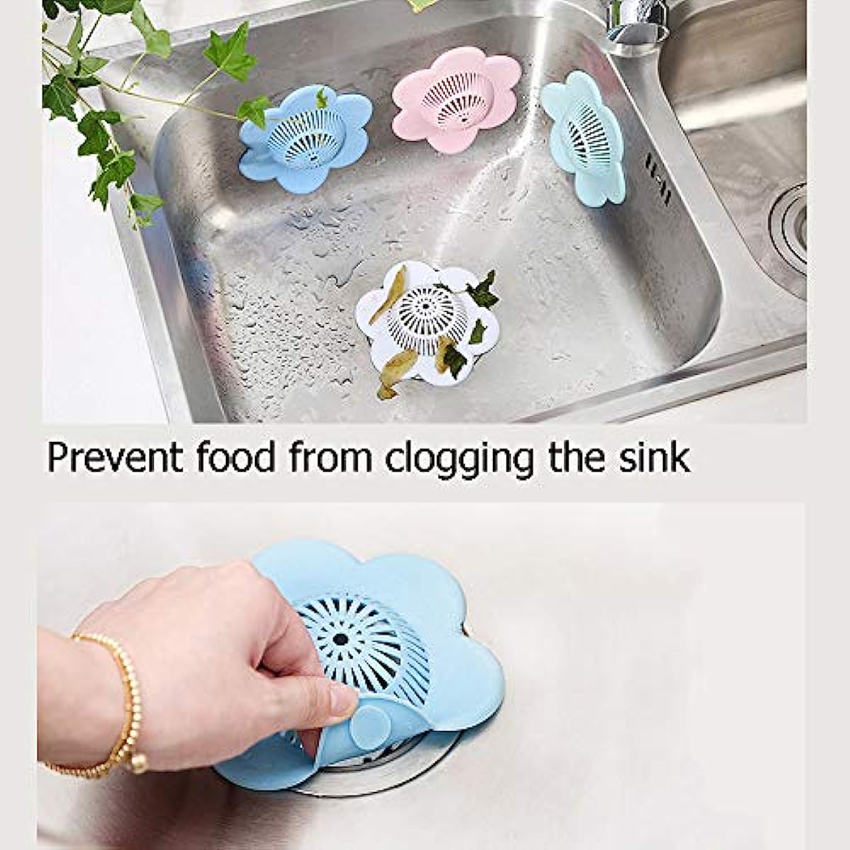 Hair Catcher Shower Drain Cover Hair Sink Filter Drain Protector for Bathroom  Bathtub and Kitchen Reusable