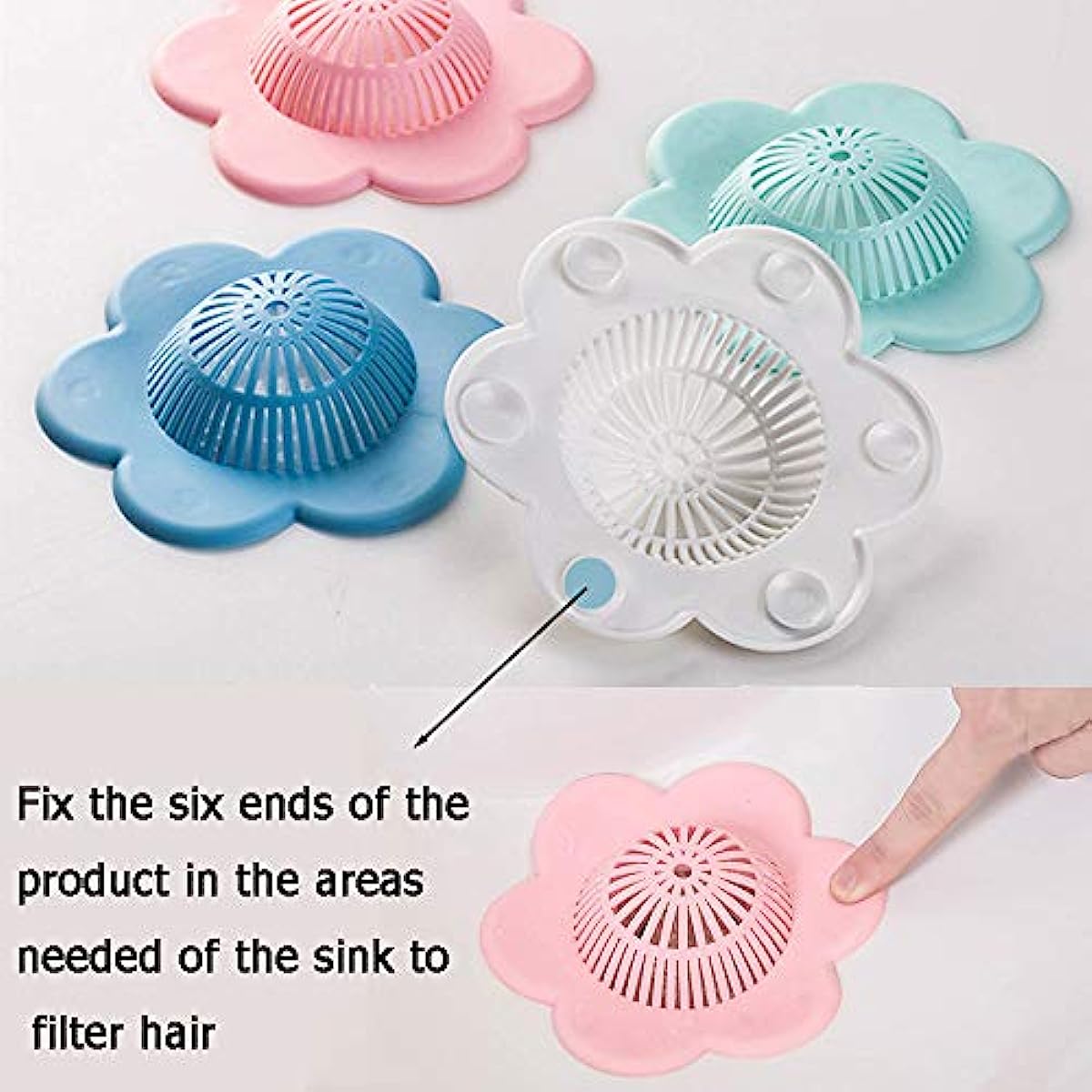 Hair Catcher Shower Drain Cover Hair Sink Filter Drain Protector for  Bathroom Bathtub and Kitchen Reusable Sink Strainer Filter