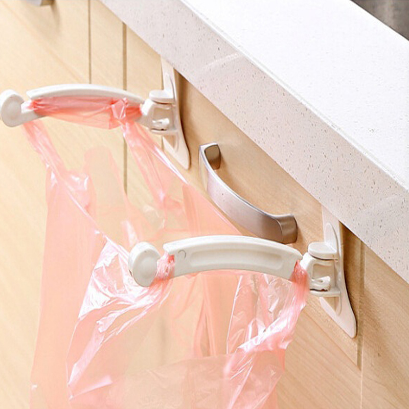 Portable Trash Bag Holder, Cabinet Plastic Bag Hook For Grocery, Kitchen Trash  Bag Holder Over The Door, Hanging Trash Can, Garbage Bags Hooks Rack, Home  Kitchen Supplies - Temu