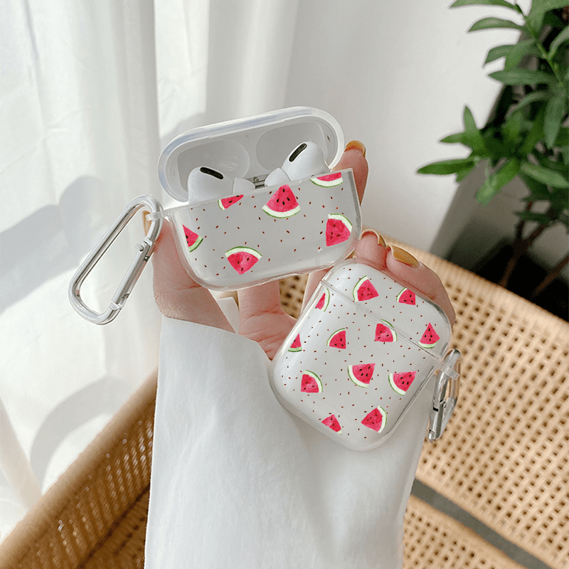 

Cute Watermelon Printed Earphone Protective Case, Silicone Earphone Case For Airpods 1/2/3, Airpods Pro 1/2/3