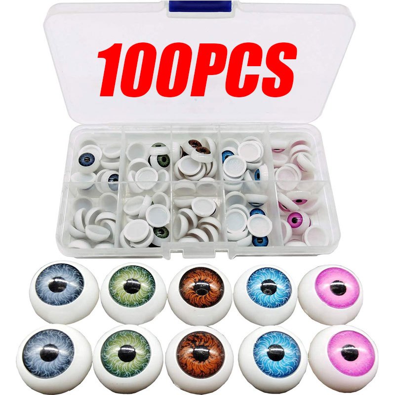 12mm Mixed Color Shiny Doll Eyes Plastic Safety Eyes Doll - Temu