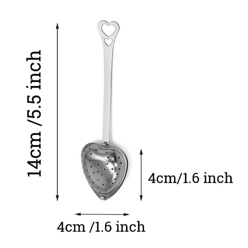 Stainless Steel Heart Shaped Tea Infuser Spoons Long Grip - Temu