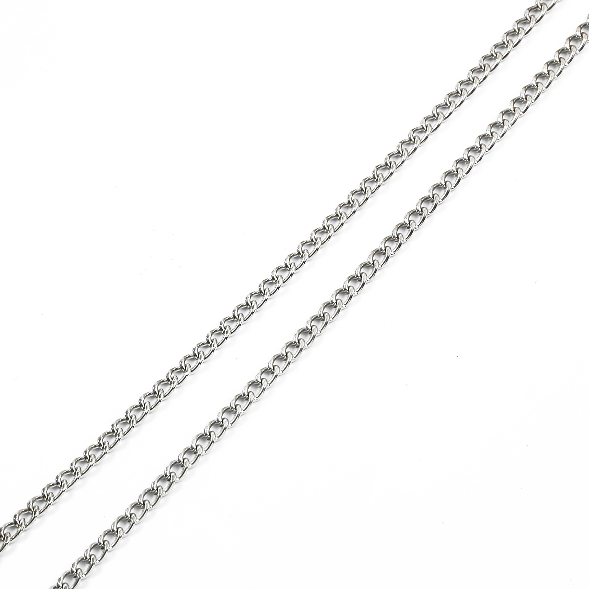 10pcs 3x4mm Gold Silver Necklace Chains Bulk with Lobster Clasps