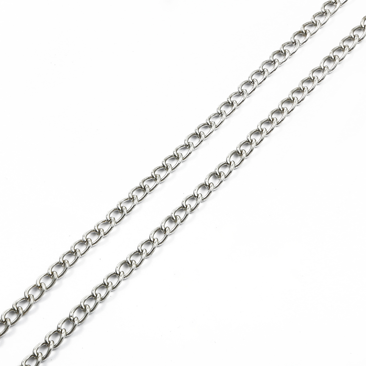 1m/39.37inch Stainless Steel Cuban Chain For Jewelry Making Bulk Thick Flat  Link Chains DIY Punk Necklace Hiphop Bracelet Accessories