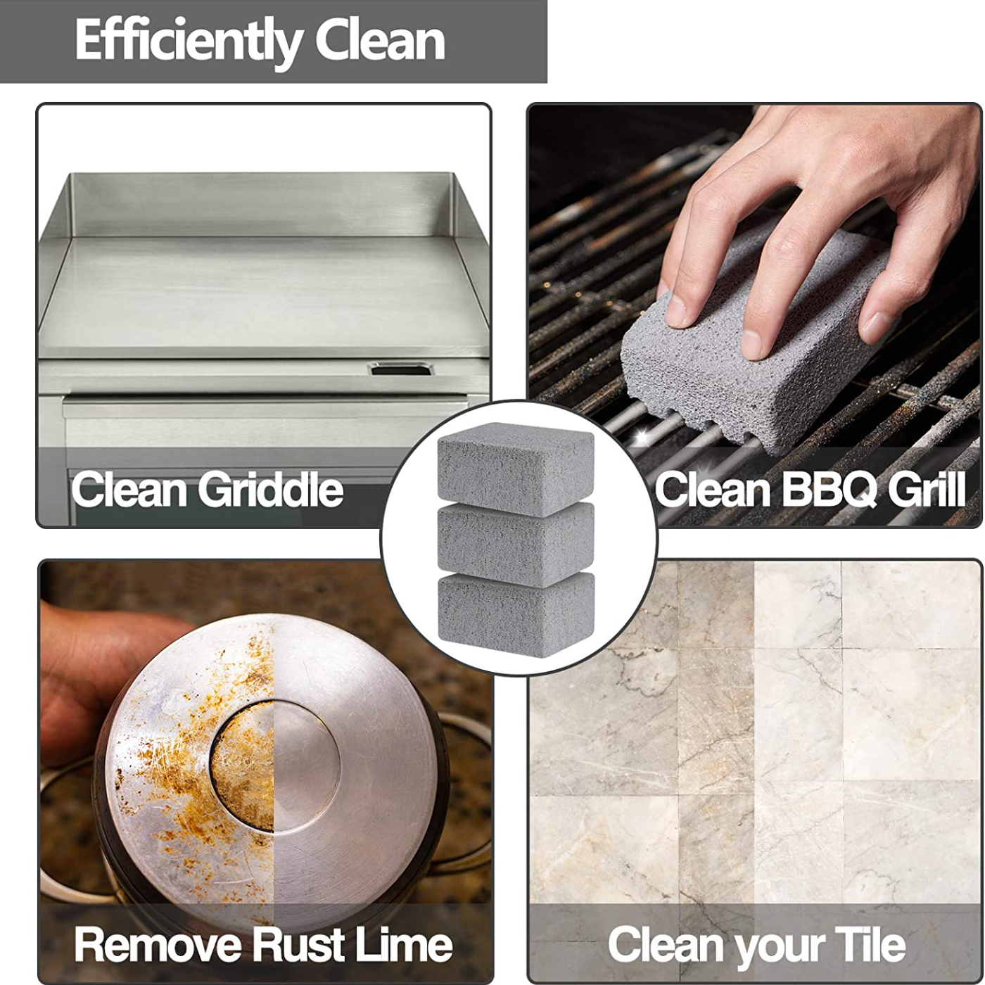 BBQ Grill Cleaning Brick Block Barbecue Cleaning Stone Racks