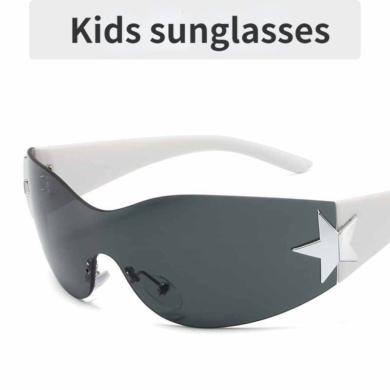 Boys Pentagram Pattern Y2k Sci-fi Frameless Sunglasses Sunscreen
