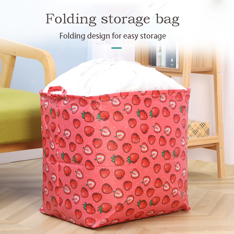Non-woven Cotton Quilt Storage Bag, Fabric Clothes Storage Bag,  Moisture-proof Clothes Finishing Bag, Closet Organizer For Comforter  Blankets Bedding Clothing, Home Storage & Organization - Temu