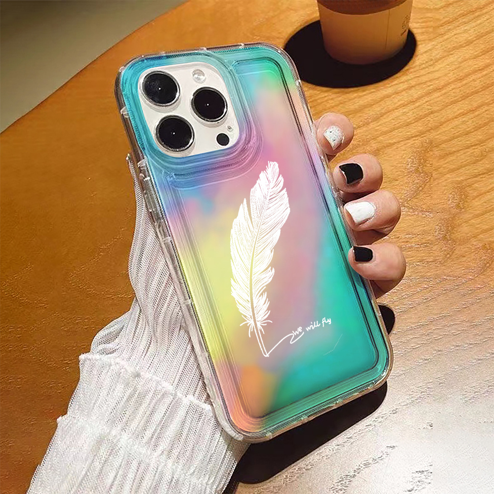 Holographic Phone Case Iridescent Cover for iPhone 14 Pro Max 