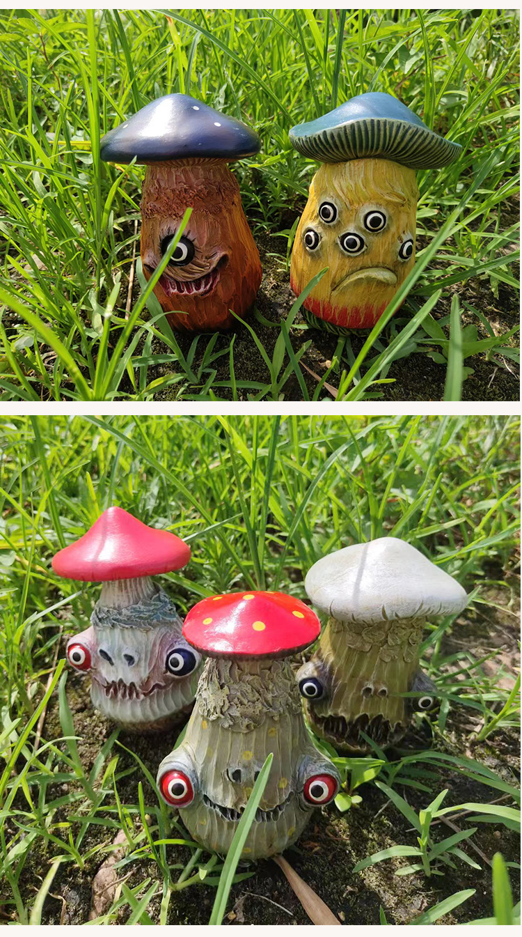 Craft Your Own Enchanted Forest with CrazyMold's 4 Pcs Mushroom Ornament Resin  Mold Set!
