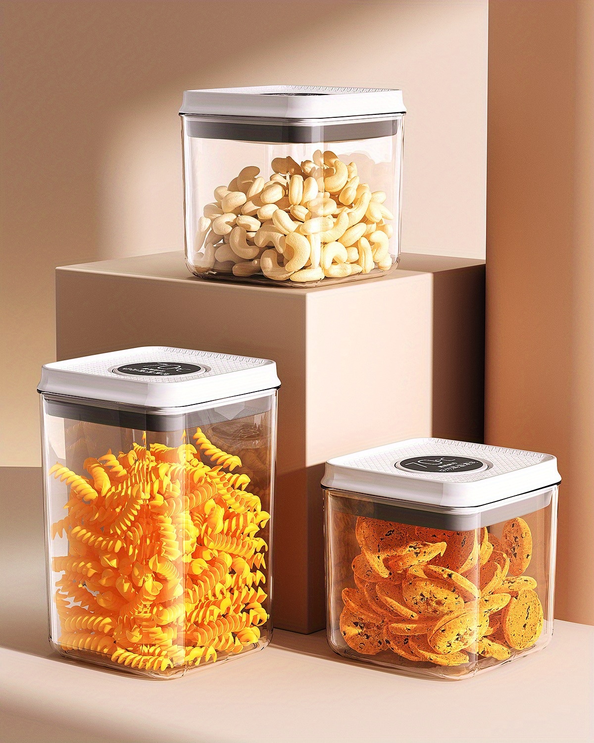 OMADA Acrylic Airtight Storage Container: Sugar Flour Container and Pasta  Container - Storage Jar for Food Toiletries Office Supplies - Dishwasher