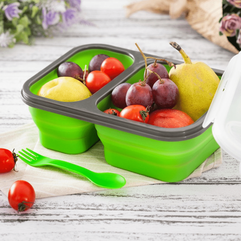 Collapsible Silicone Food Storage Container Stackable Space - Temu