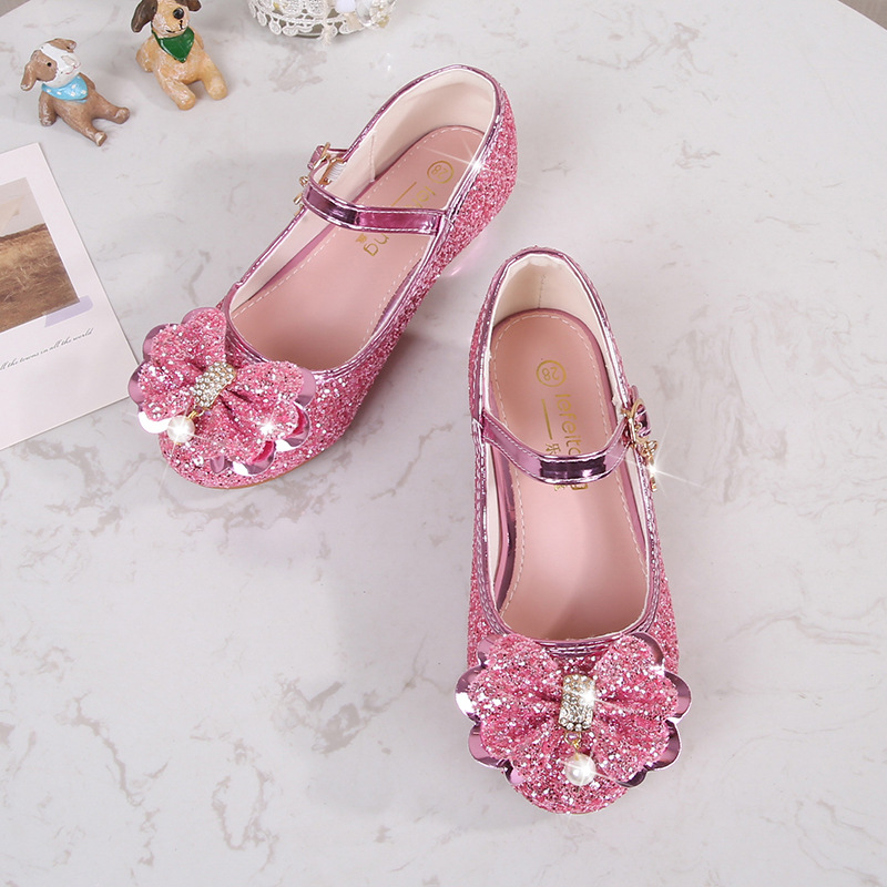 Zapatos de lentejuelas de oro rosa con elástico Zapatos para niñas pequeñas  Zapatos brillantes Zapatos para niñas de flores Zapatos para vacaciones Zapatos  princesa -  España