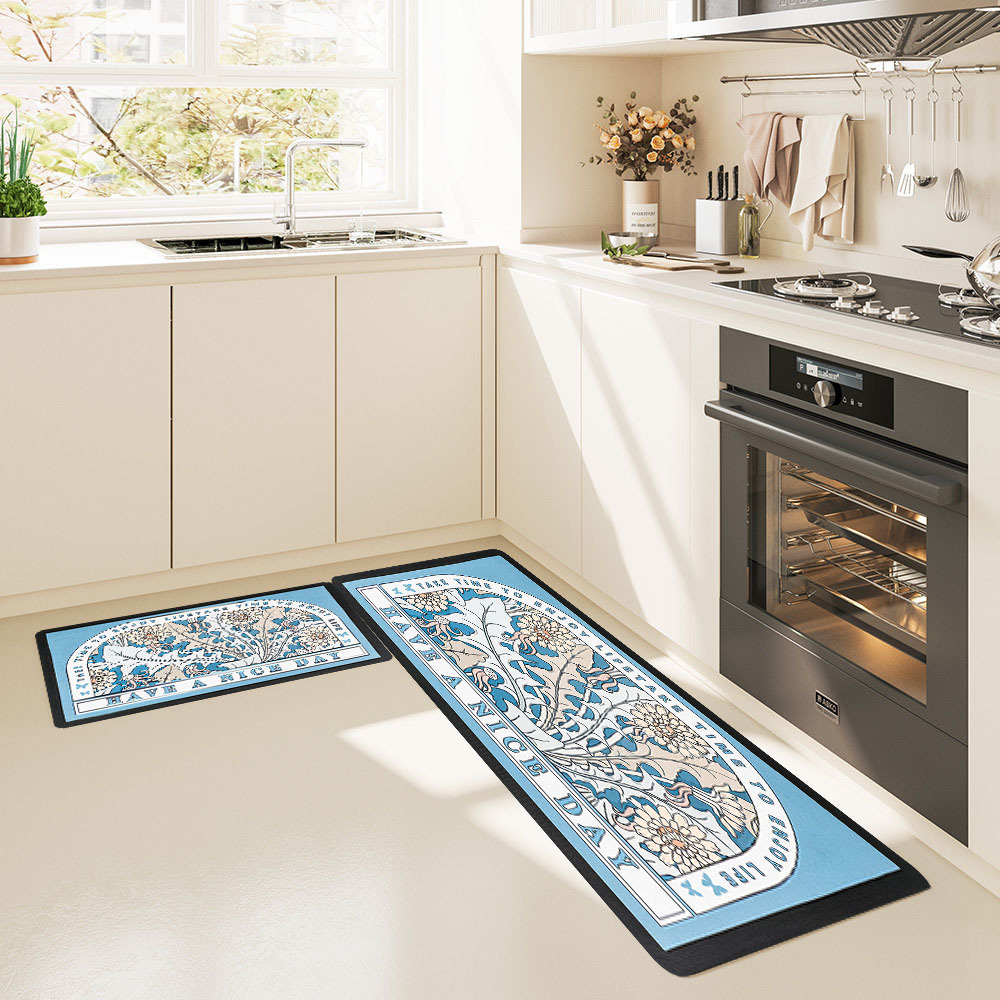 Soft Kitchen Mat Set Nordic Geometric Carpet Absorbent Bath - Temu