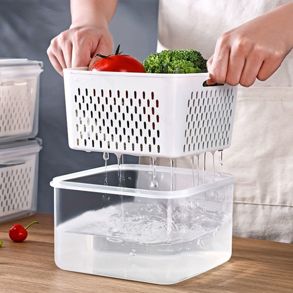 Fruit Vegetable Produce Storage Saver Containers With Lid - Temu