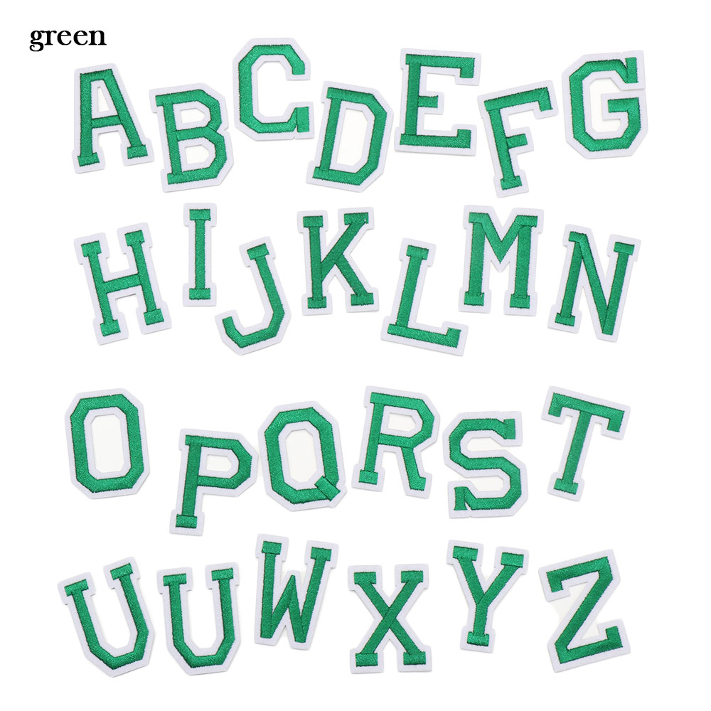 Letters Patches Alphabet Embroidered Patches Iron on Patches for