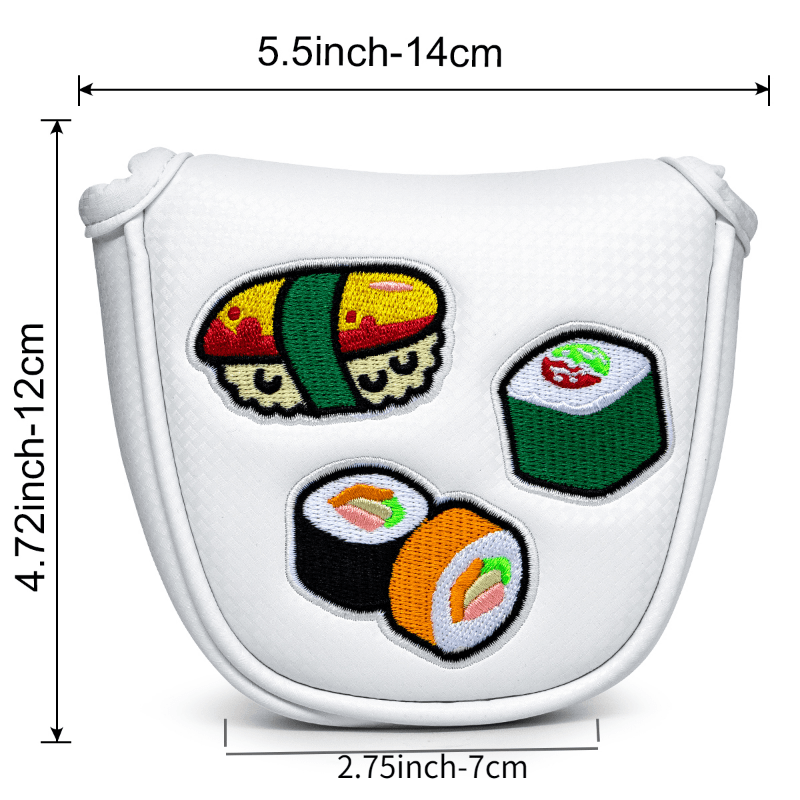 Sushi-patterned Leather Golf Putter Covers - Enhance Your Game