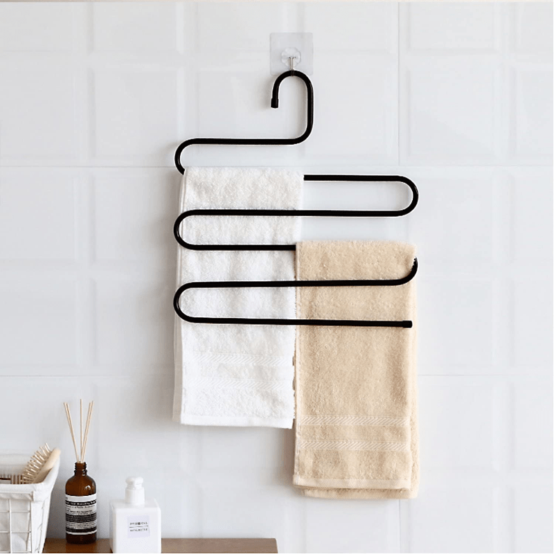 2pcs Pant Hangers S Shaped Non Slip Trouser Hanger Closet Space Saving