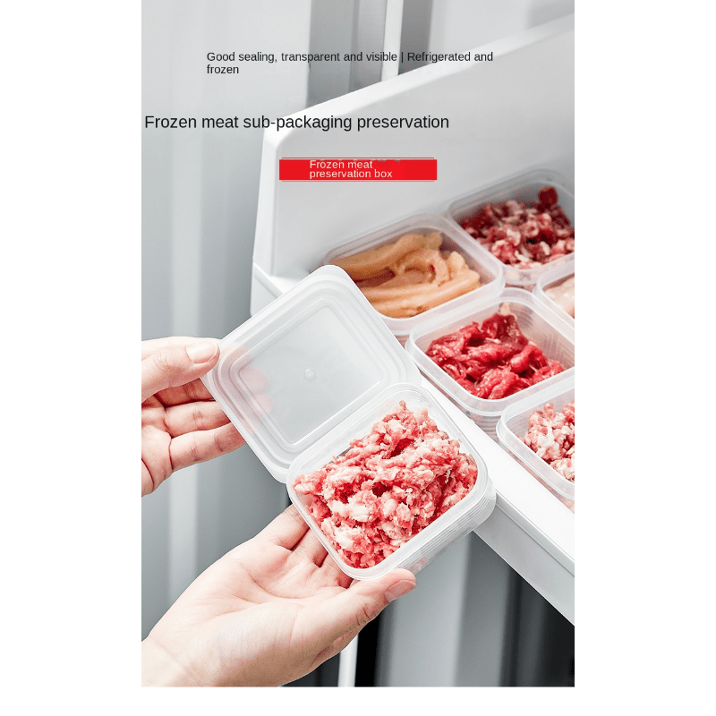 1pc Red reusable storage for food preservation Vacuum rectangular suitable  for refrigerator fruit, vegetable, meat preservation tray