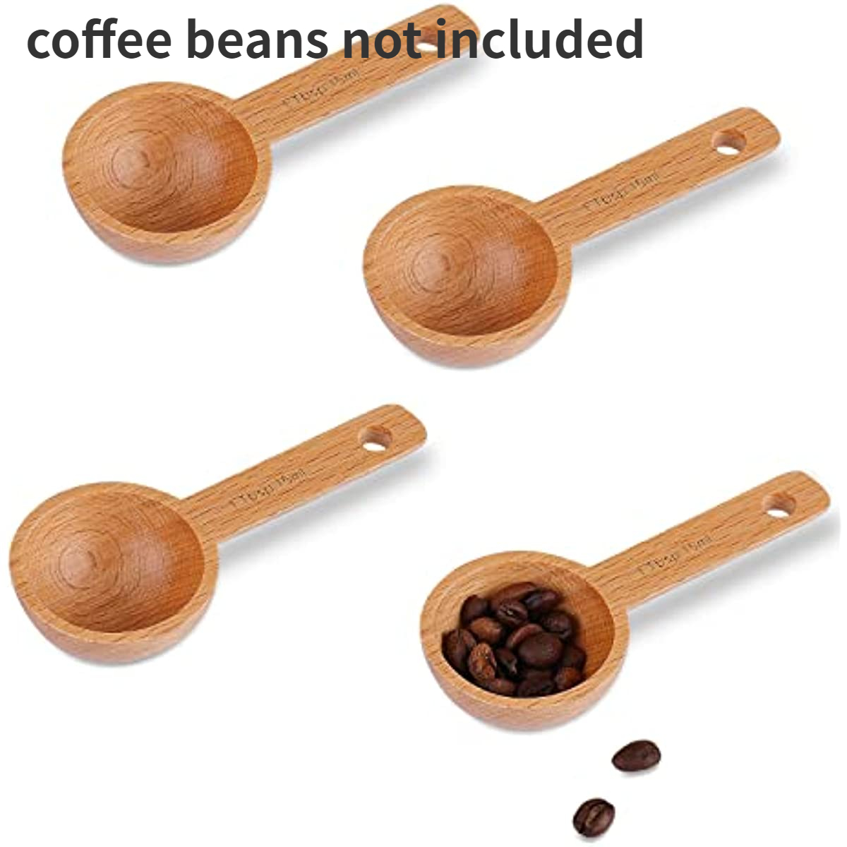 Coffee Scoop Wooden Coffee Spoon In Beech, Wood Coffee Measure Scoop Wooden  Tablespoon For Measuring Coffee Beans Or Tea Home Kitchen Accessories - Temu