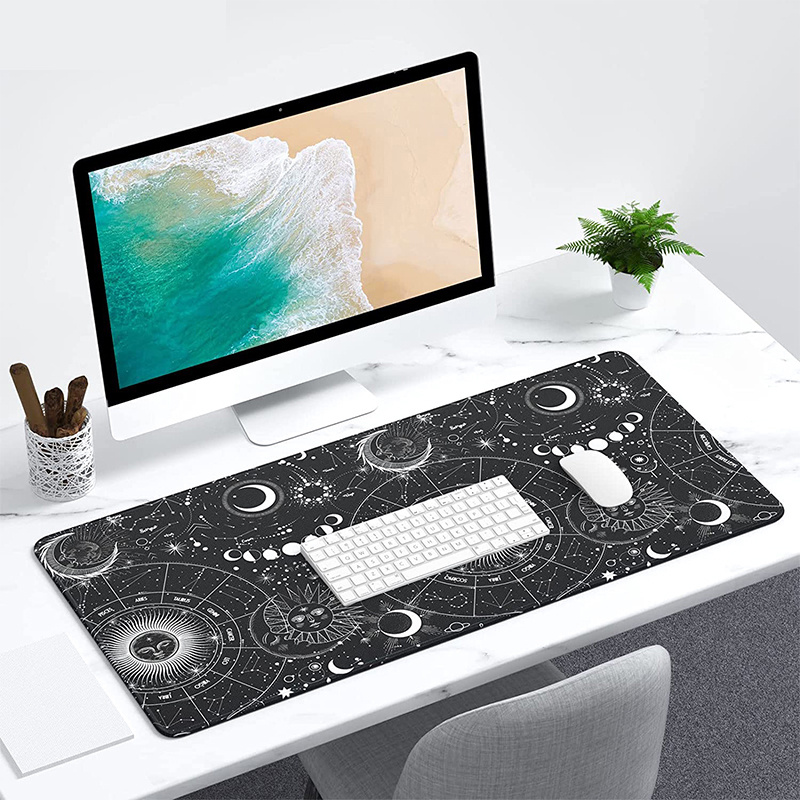 Tappetino per Mouse in bianco e nero Design grande tappeto da ufficio  scrivania tappetini da gioco
