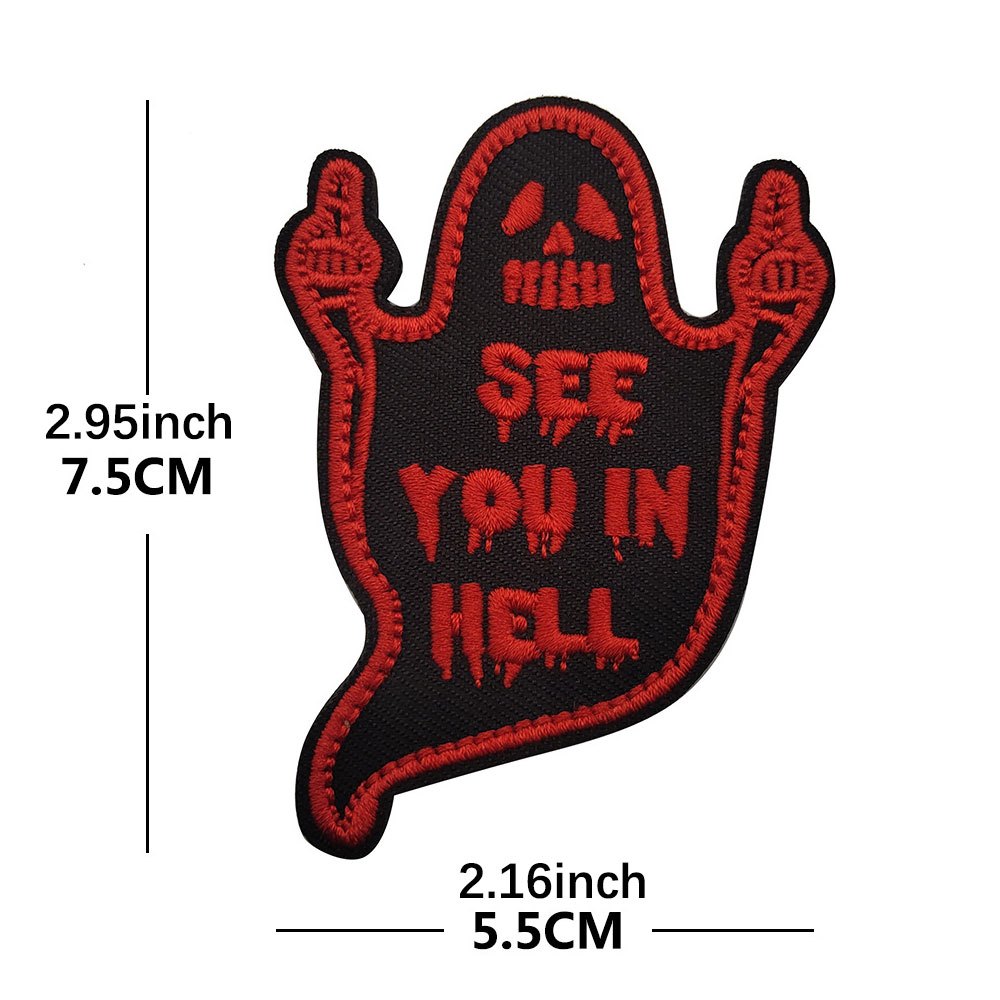 Embroidery Label Embroidery Stickers Skull Ghost Clothing - Temu Austria