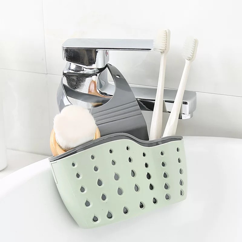 Kitchen Adjustable Snap Sink Sponge Holder, Kitchen Hanging Drain