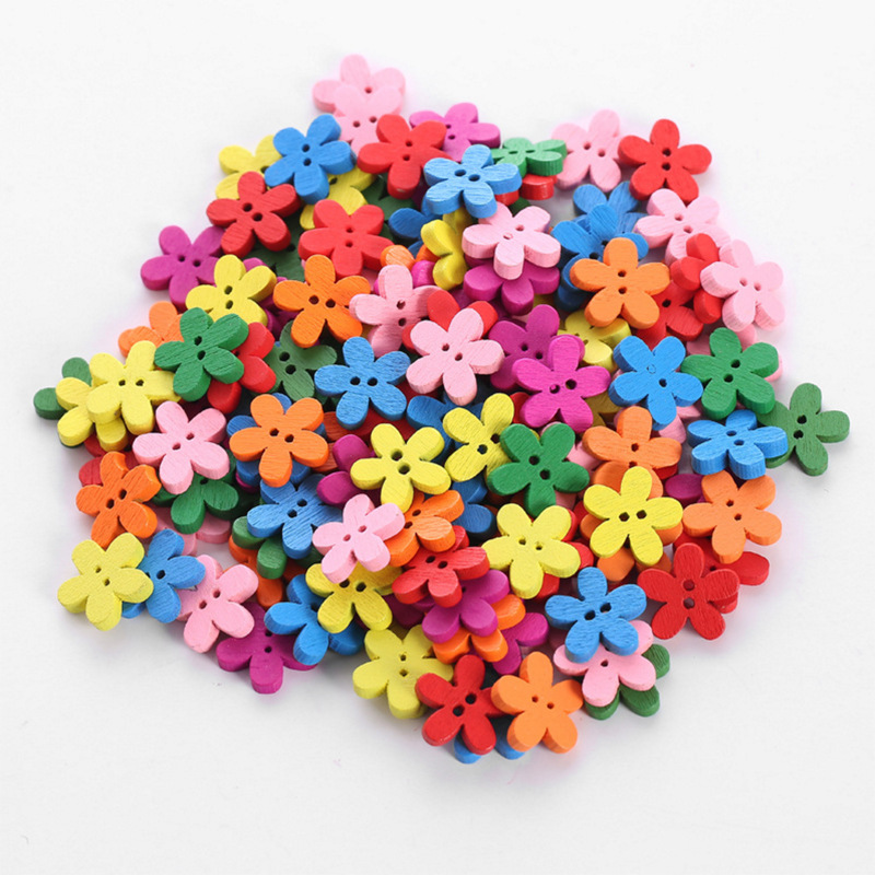 40pcs Corduroy Heart Shape Buttons Clothes Covered Flat Back DIY Decoration  Buttons (Random Mixed Color)